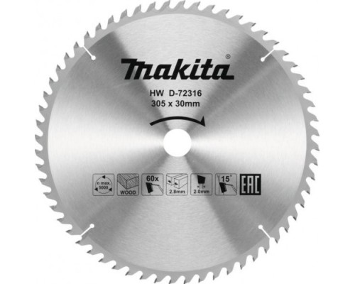 Пильный диск по дереву MAKITA D-72316 305х30х60t