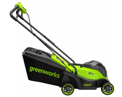 Газонокосилка аккумуляторная GREENWORKS 2520607UB 24V, 33 см, бесщеточная, c 1хАКБ 4Ач купить с доставкой и официальной гарантией