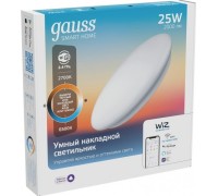 Потолочный светодиодный светильник GAUSS Smart home 25w2000lm2700-6500к198-264v ip20 400*70мм  2050112