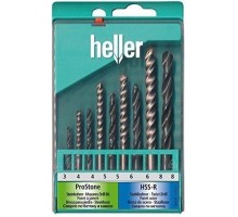 Набор сверл универсальных HELLER комбинированный hss металл/камень (9 пр.) TD17742