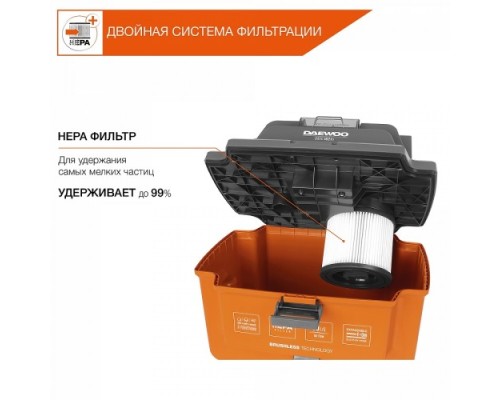 Пылесос аккумуляторный DAEWOO DAVC 1621Li SET