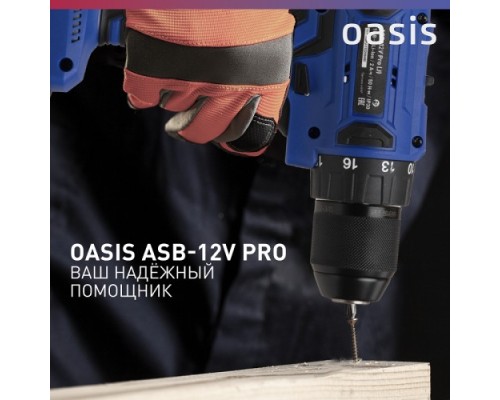 Дрель-шуруповерт аккумуляторная OASIS ASB 12V Pro [4640130907853]