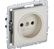 Розетка IEK BRITE РС10-1-0 10а без защ. шторок беж. [BR-R10-10-K10]