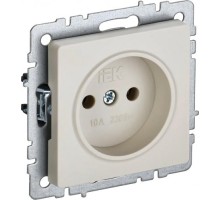 Розетка IEK BRITE РС10-1-0 10а без защ. шторок беж. BR-R10-10-K10