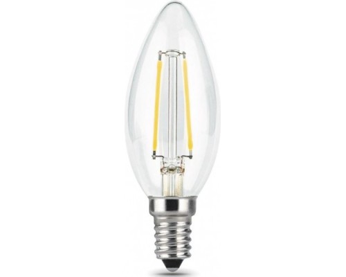 Лампа светодиодная GAUSS Свеча filament 5w 420lm 2700к е14 диммируемая led [103801105-D]