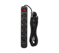 Удлинитель REXANT 13-4042 STANDARD 5 гнезд, 5м, 3х1,0мм², с/з, с выкл. 2 USB