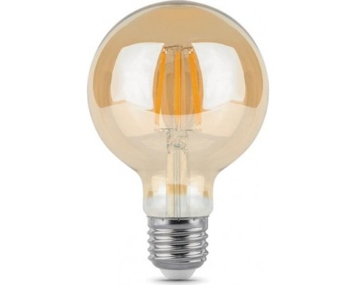 Лампа светодиодная филаментная GAUSS G95 filament g95 6w 550lm 2400к е27 golden led [105802006]