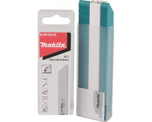 Полотна для сабельных пил MAKITA B-05169-25 для металла 152x0,9x18tpi, 25 шт.