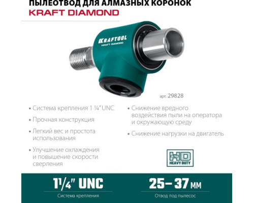 Насадка для сбора пыли KRAFTOOL 29828 алмазных коронок 1 ¼