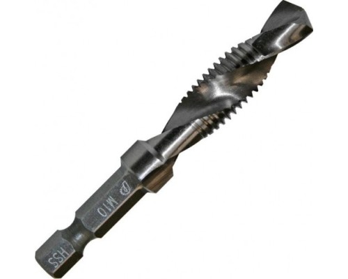 Сверло метчик ПРАКТИКА 10х1.5х72 мм HEX 1/4' (775-013) [775-013]