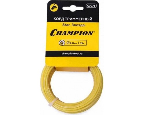 Леска триммерная CHAMPION C7075 2.0мм* 15м звезда