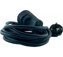 Удлинитель GLANZEN ES-03-005-black силовой шнур штепс. гнездо пвс 3х1,5 3м