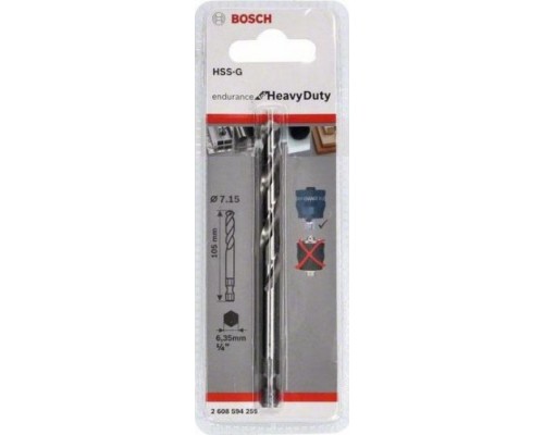 Центрирующее сверло BOSCH 7,15х105 мм HSS-G PRO [2608594259]