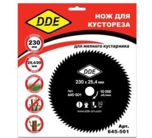 Нож для триммера DDE WOOD CUT (230х25,4 мм; 60 зубьев) 645-501