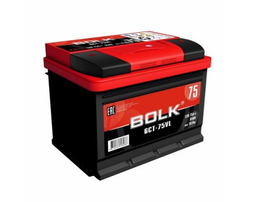 Аккумулятор BOLK B 75-3-L Standart, прямая полярность