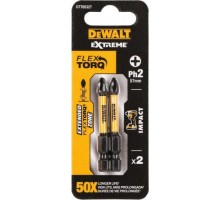 Бита для заворачивания ударная DeWALT РH2х57 мм (2шт) IMPACT TORSION DT70532T-QZ DT70532T-QZ