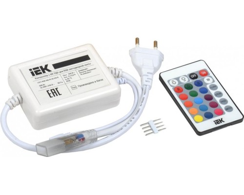 Контроллер с ПДУ IEK ИК RGB 3 канала 220В 3А 500Вт [LSC1-RGB-500-IR-20-220-B]