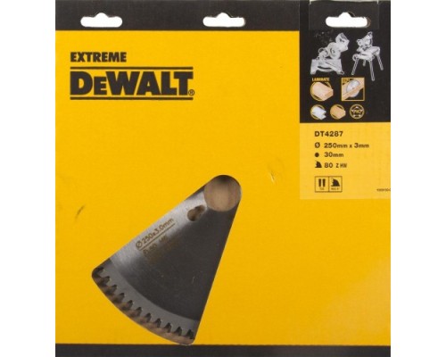 Пильный диск по дереву DeWALT 250х80тх30 мм EXTREME WORKSHOP DT4287-QZ [DT4287-QZ]