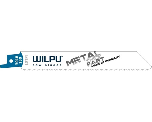 Полотна для сабельных пил WILPU 3018/150 bi нерж.ст. 3,5-5 мм, цвет.мет 5шт/уп [1481500005]