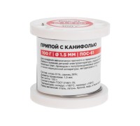 Припой REXANT 09-3172 с канифолью ПОС-61, 100г, ø1,5мм, катушка