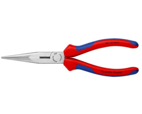 Длинногубцы KNIPEX KN-2612200SB с режущими кромками, 200 мм