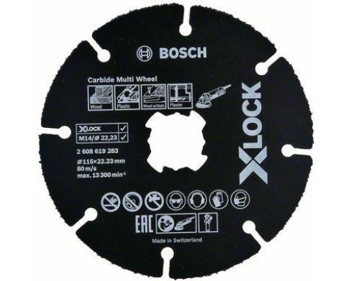 Твердосплавный диск универсальный X-LOCK BOSCH 115х22.2 мм Multi Wheel [2608619283]