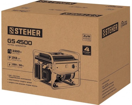 Генератор бензиновый STEHER GS-4500 Генератор бензиновый STEHER GS-4500