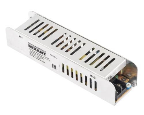 Источник питания REXANT 200-080-4 компактный 12V, 80W с разъемами под винт (IP20)