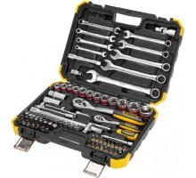 Набор инструментов Kranz 1/2, 1/4, CrV 82 предмета, кейс KR-66-6682