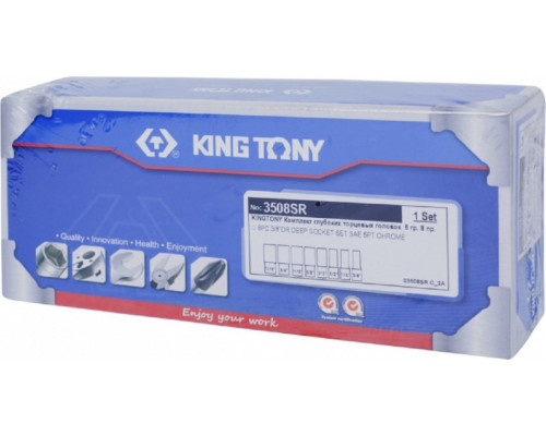 Набор головок 3/8" KING TONY 3508SR, 8 предметов