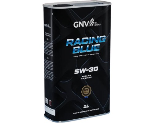 Масло моторное GNV Racing Blue 5W30 PAG Synthetic 1 л (металл. канистра) GRB1012072011140530001