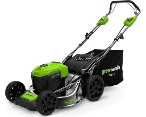 Газонокосилка аккумуляторная GREENWORKS GD40LM46SPk5, 40v самоходная, бесщеточная, 46см [2506807UG]