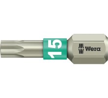 Бита для заворачивания, нержавеющая сталь WERA 3867/1 TS TX15, 25 мм WE-071033 [WE-071033]