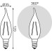 Лампа светодиодная GAUSS Свеча filament на ветру 11w 830lm 4100к е14 led [104801211]