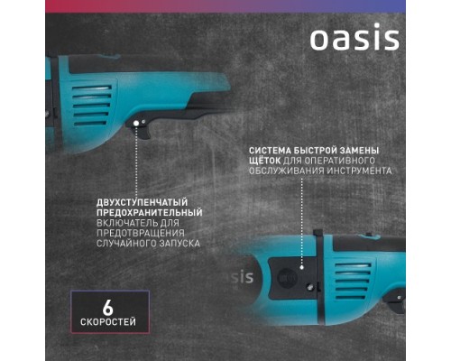 Угловая шлифмашина сетевая OASIS AG-160/180 [4640039482413]