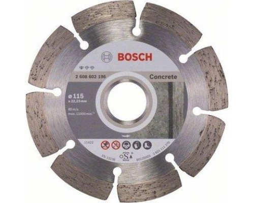 Алмазный диск для резки бетона BOSCH 115х22.2 мм Standard for Concrete [2608602196]