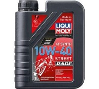Масло для мотоциклов LIQUI MOLY SAE 10W40 Motorbike 4T Synth Street Race  1 л 20753 синтетическое 20753