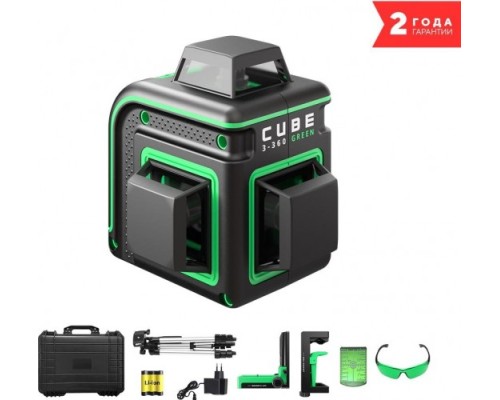 Лазерный уровень ADA CUBE 3-360 GREEN ULTIMATE EDITION [А00569]