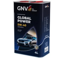 Масло моторное GNV Global Power 5W40 Synthetic A3/B4, SN/CF 4 л (металл. канистра) GGP1M11072016540540004