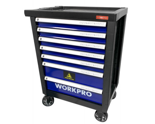 Тележка инструментальная WORKPRO WP285002A, 7 ящиков с 12 ложементами