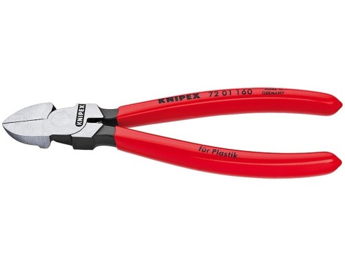 Бокорезы KNIPEX KN-7201160SB для пластика, пружина, 160 мм