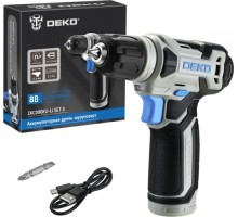 Дрель-шуруповерт аккумуляторная DEKO ZKCD80FU-Li SET 3, 1х2.0Ah  063-4128