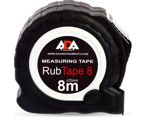 Рулетка ударопрочная ADA RubTape 8 с фиксатором [А00157]