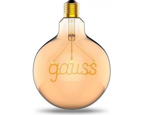 Лампа светодиодная GAUSS G125 filament 2,5w 200lm 2000к е27 golden led [175802003]