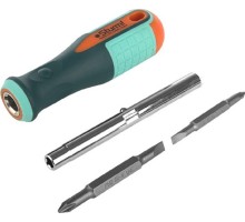 Отвертка с битами Sturm 1040-09-S2 4 в 1 магнит. наконечник,твердость 58 hrc