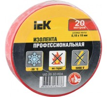 Изолента IEK ПВХ 0.18х19мм красн. (рул. 20м) [UIZ-20-10-K04]