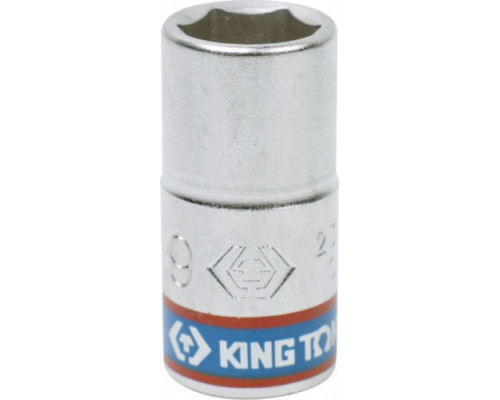 Головка шестигранная торцевая стандартная 9 мм KING TONY 233509M, посадка 1/4 дюйма