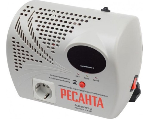 Стабилизатор напряжения однофазный РЕСАНТА АСН- 500 Н/1-Ц [63/6/9]