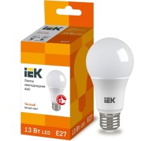 Лампа светодиодная IEK A60 13Вт 3000К Е27 Шар LLE-A60-13-230-30-E27