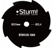 Нож стальной Sturm BT8952D-1004 для мотокосы (255х25.4х8 мм; 8 зубов)